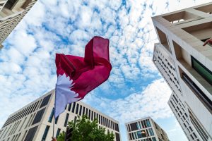 Qatar Flying Flag